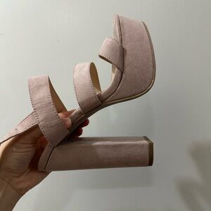Elegant Pink Women's Platform Heels